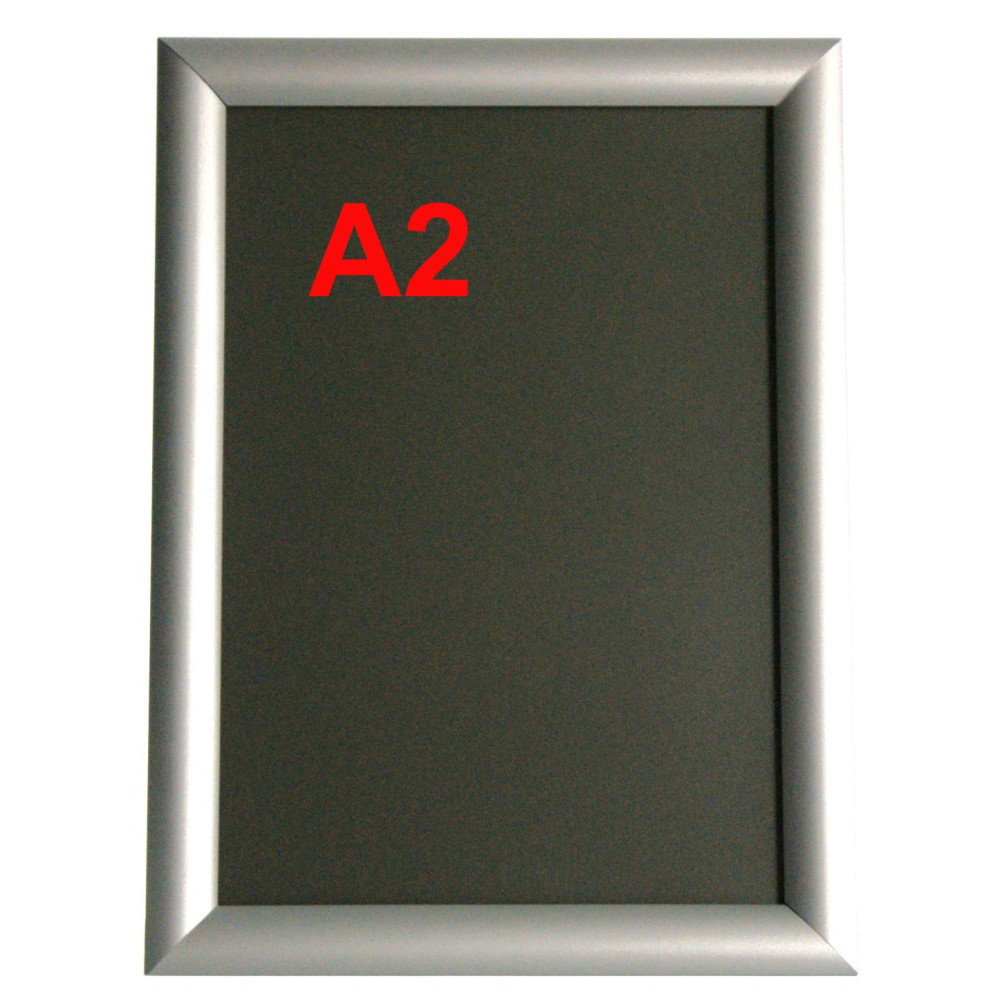 Rama OWZ Aluminiowa Reklamowa Zatrzaskowa A2 z folią Ramka Kolor Srebrny